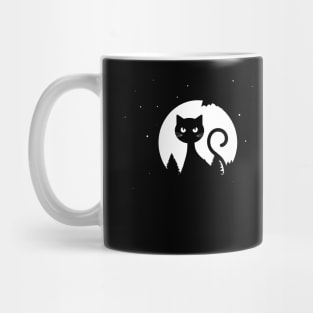 a cat and an owl - midnight - Mug